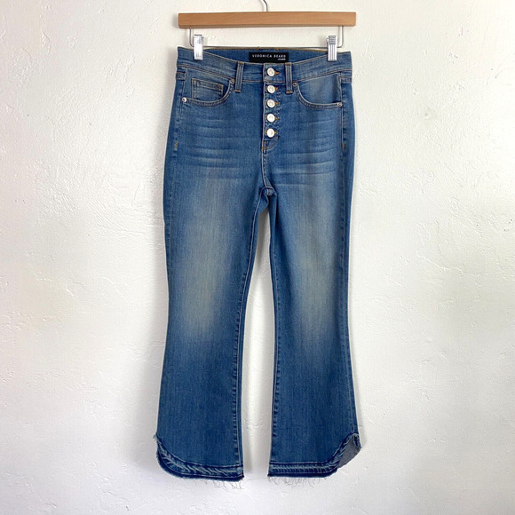 Veronica Beard Jeans Womens Size 27/4 Carolyn Baby Boot High Rise Button Fly - Picture 1 of 12